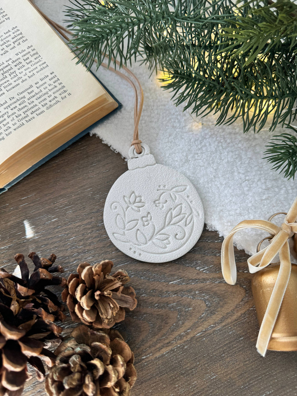 Scandinavian Flower Bauble Ornament