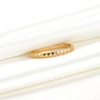 blueyejewerly - Geometric Gold Pyramid Ring - Stainless Steel