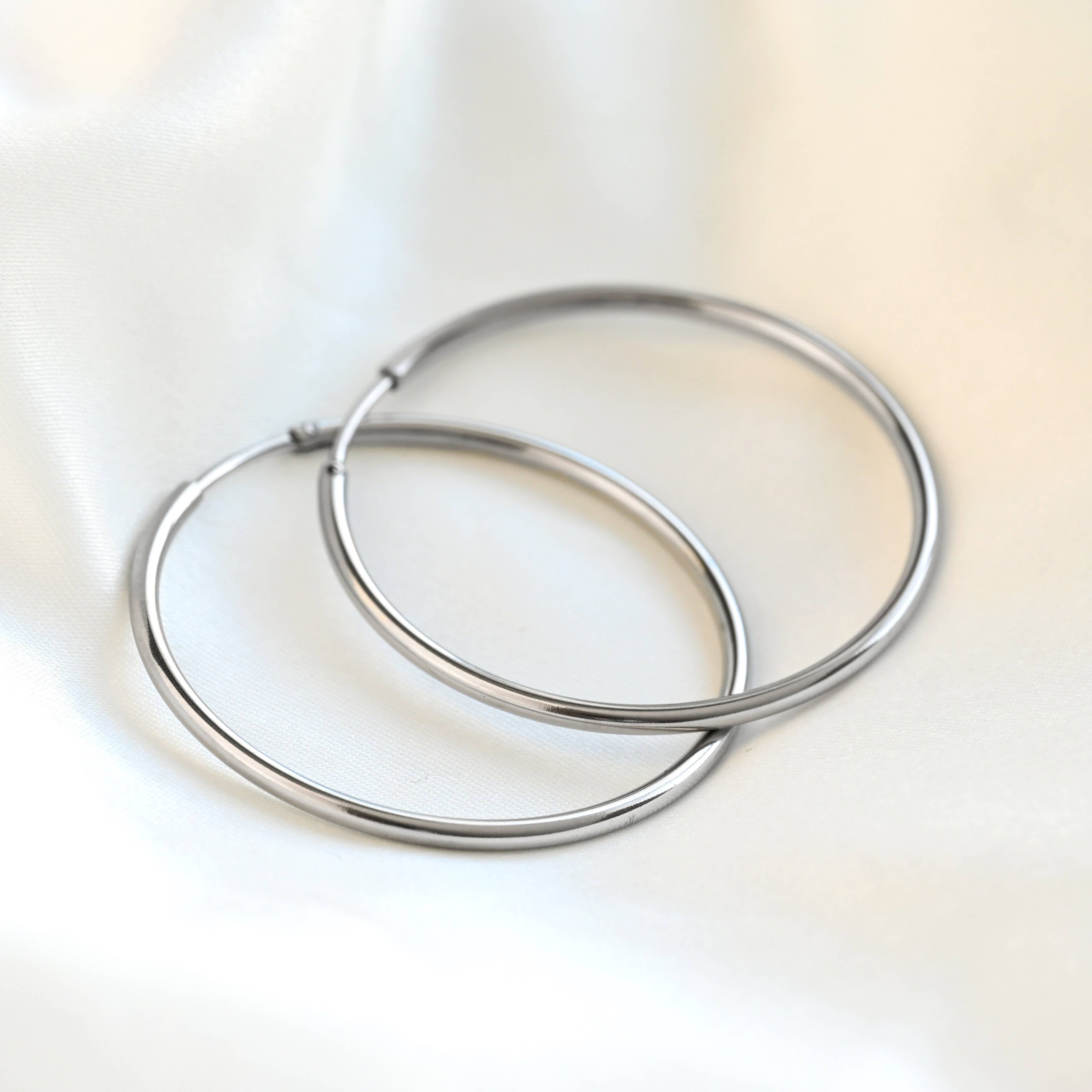 Endless Hoop Earrings - Infinity Hoops - Continuous Hoops