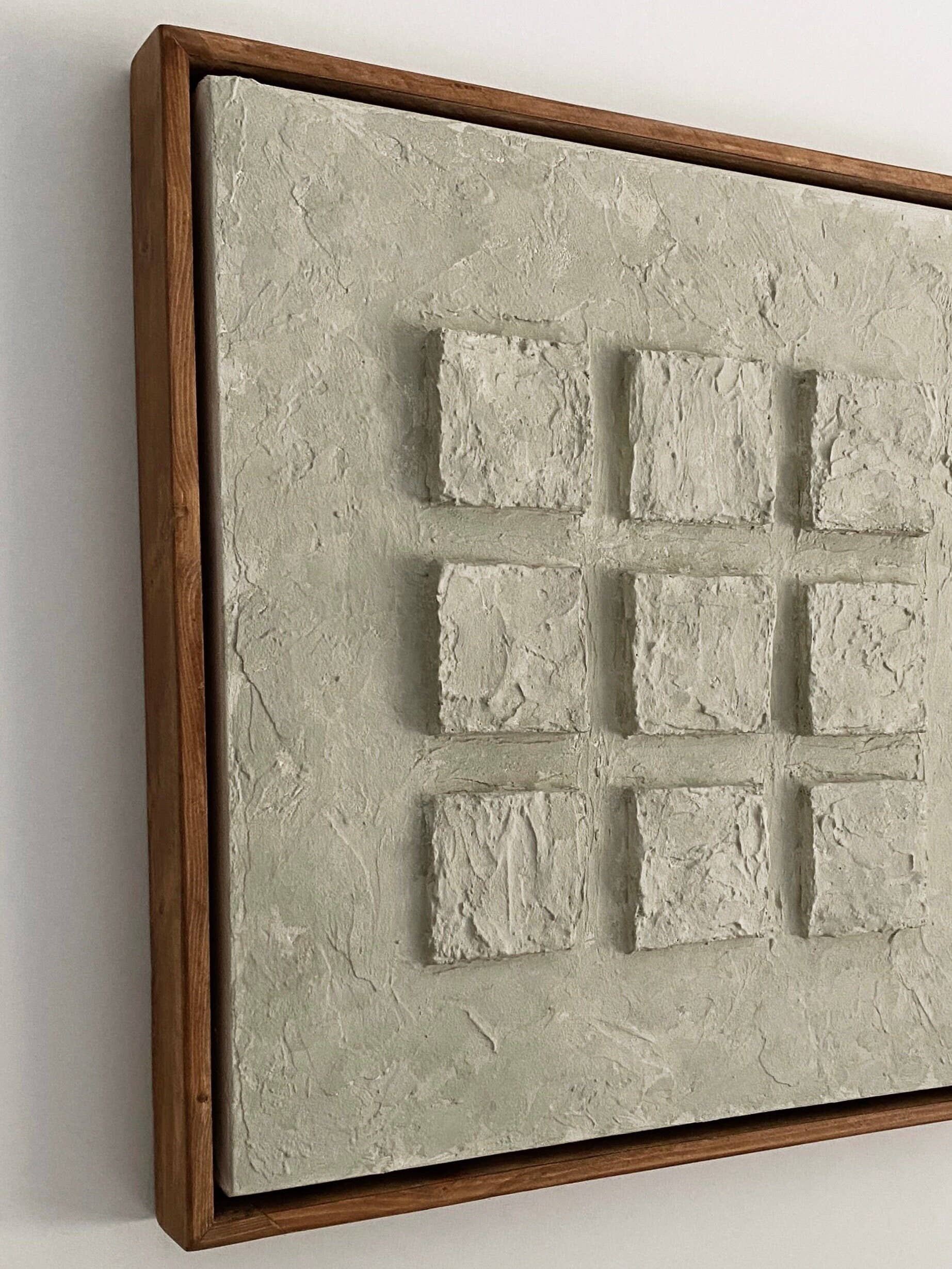 Textured plaster canvas with frame ( has to be pre-ordered )