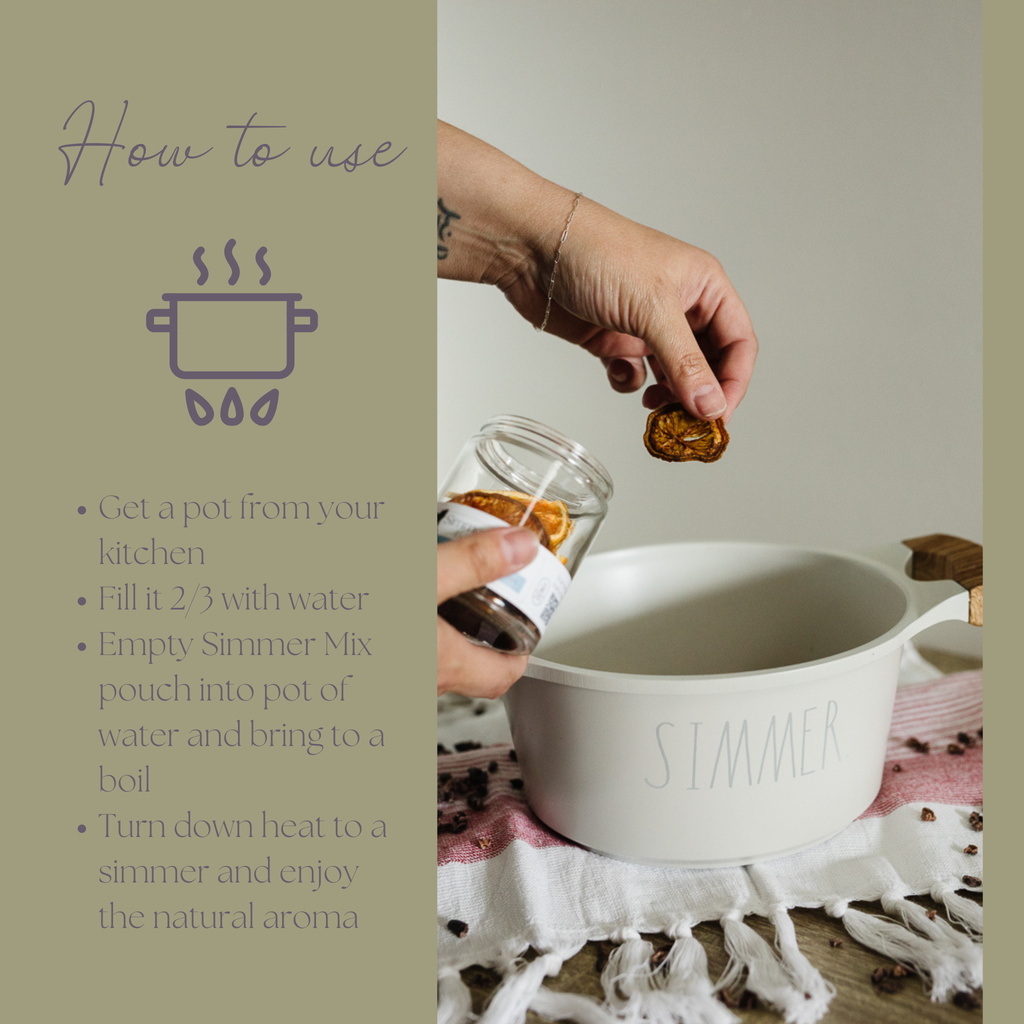 Be Festive Simmer Pot Mix, Natural Peppermint Cocoa Spice Aroma