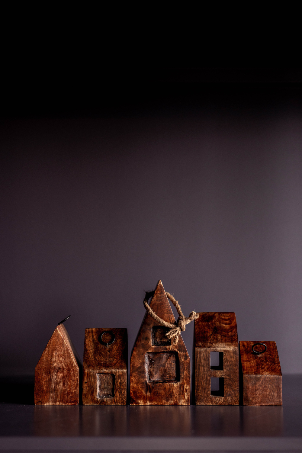 Wooden Houses Vintage Rustic Christmas Decor