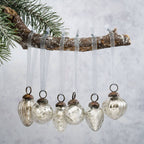 Christmas at Arthur Cameron - Silver Crackle Glass Baubles