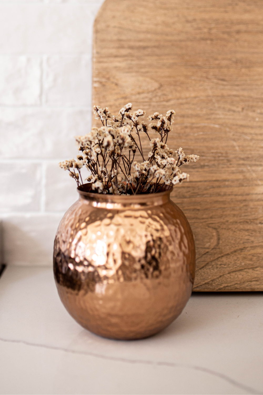 Luxe B Co -  Copper Inspired Hammered Flower Vase Pot