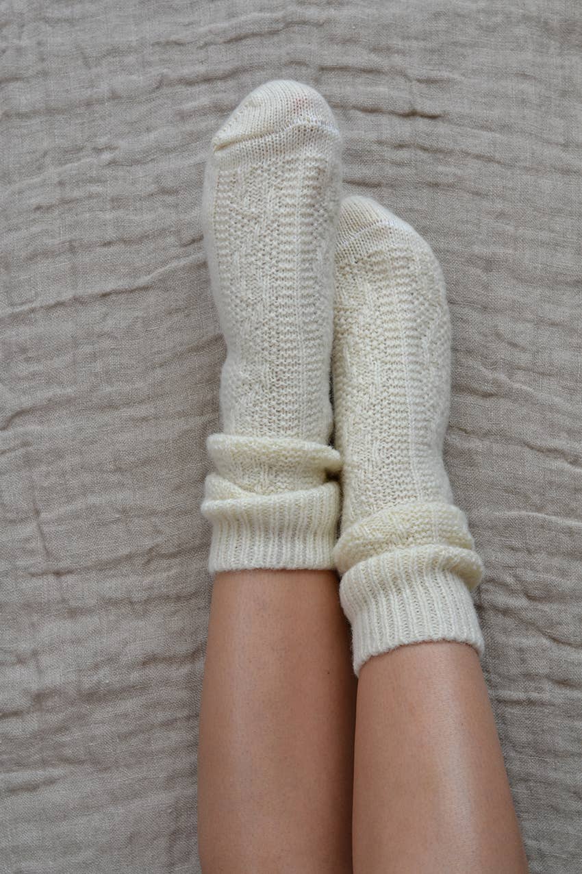 Wallis Cable Knit Wool Socks