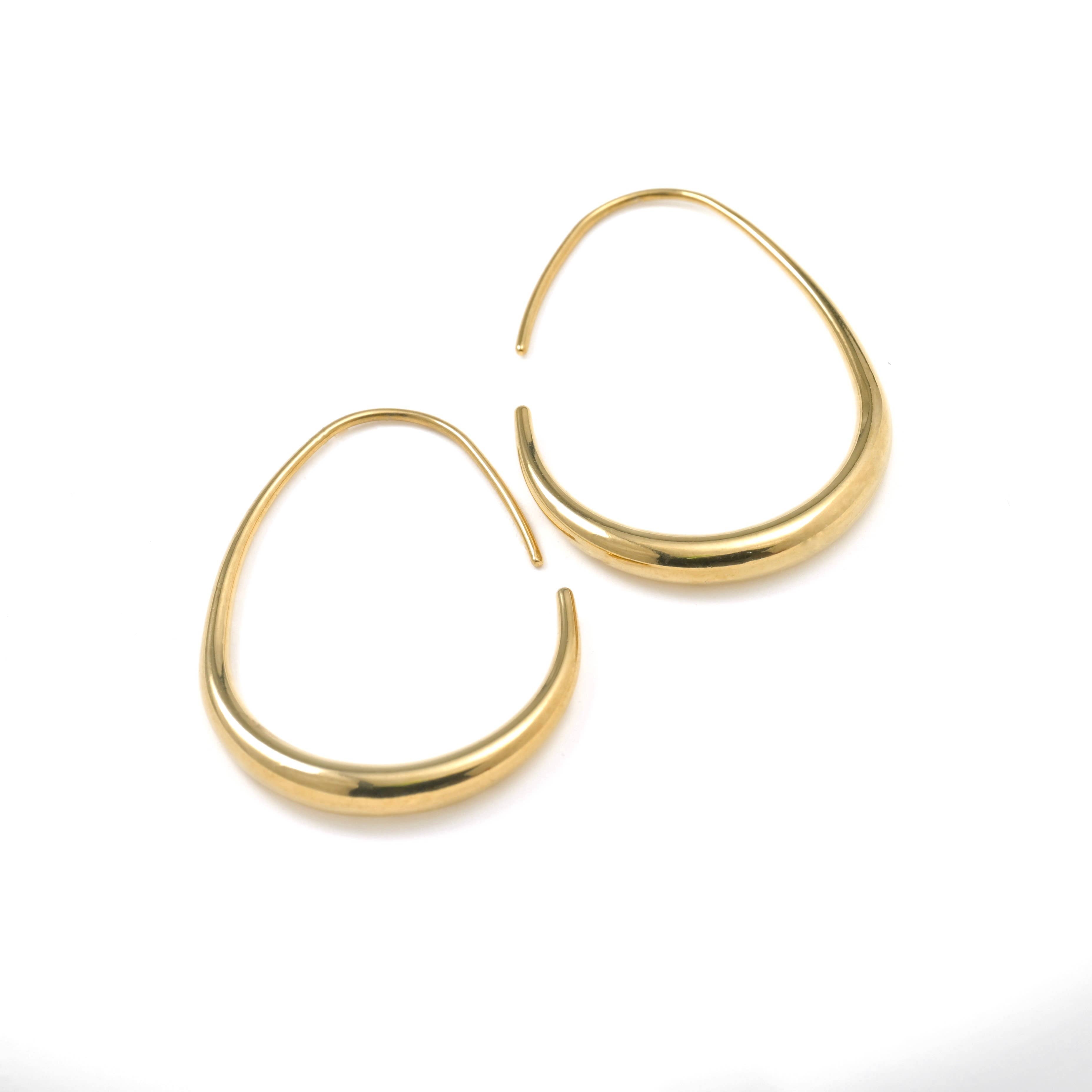 Blueyejewelry  - Stainless Steel Pear Hoop Earrings