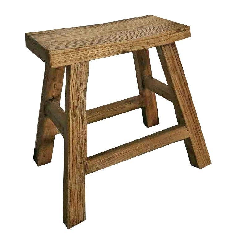 Tibetan Elmwood Stool 18-inch ( In store purchase only )