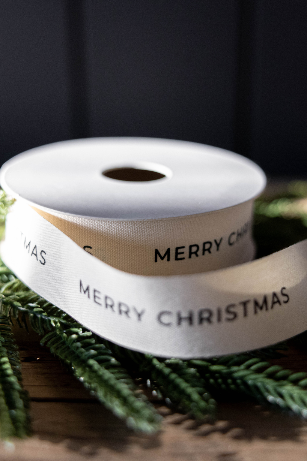 Ribbon Merry Christmas Holiday Decor