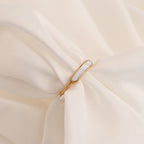 Dainty Mother of Pearl Ring - Slim Pearl Stacker Ring