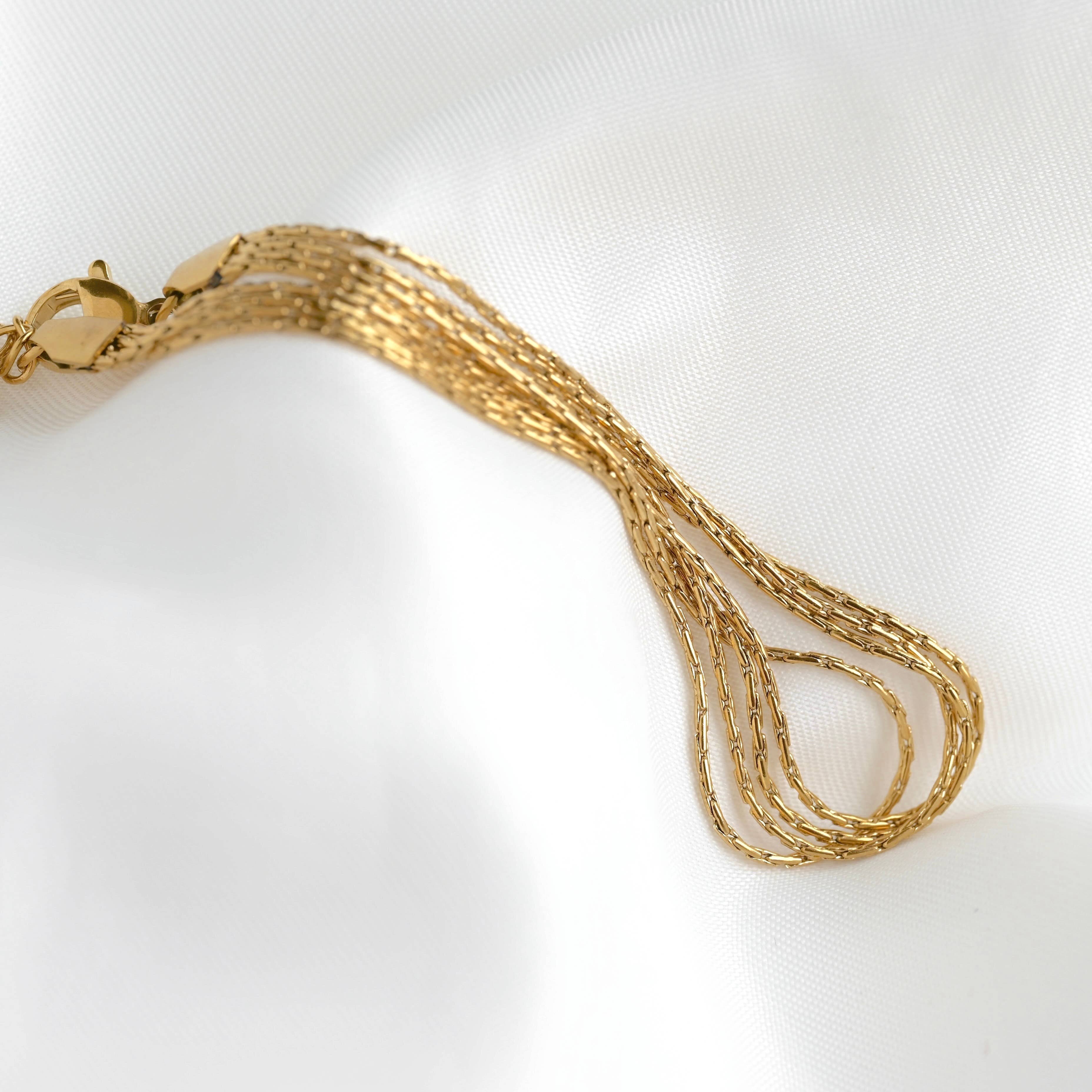 Layered Chain Bracelet - Shimmering 4-layered Bracelet