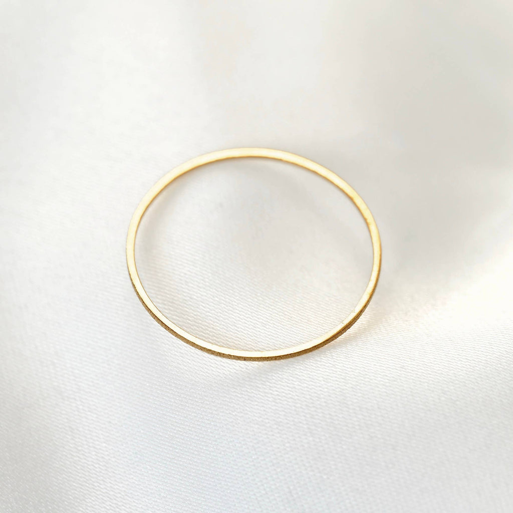 Blueyejewelry - Ultra Thin Gold Stardust Ring - Stainless Steel Sparkle Band