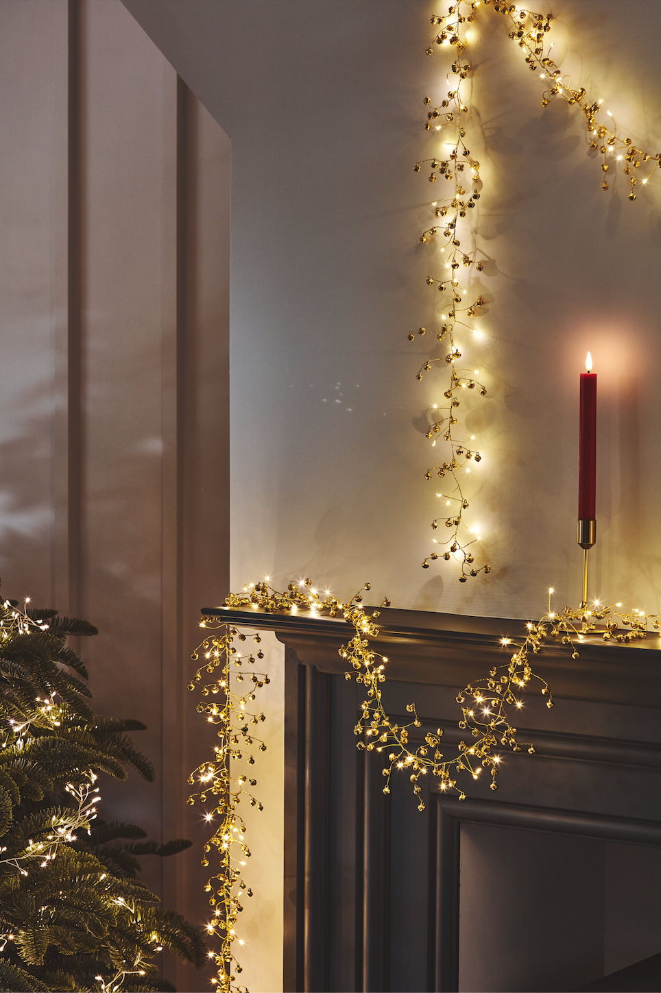 Golden Bells String Lights - Cheery Christmas Decoration