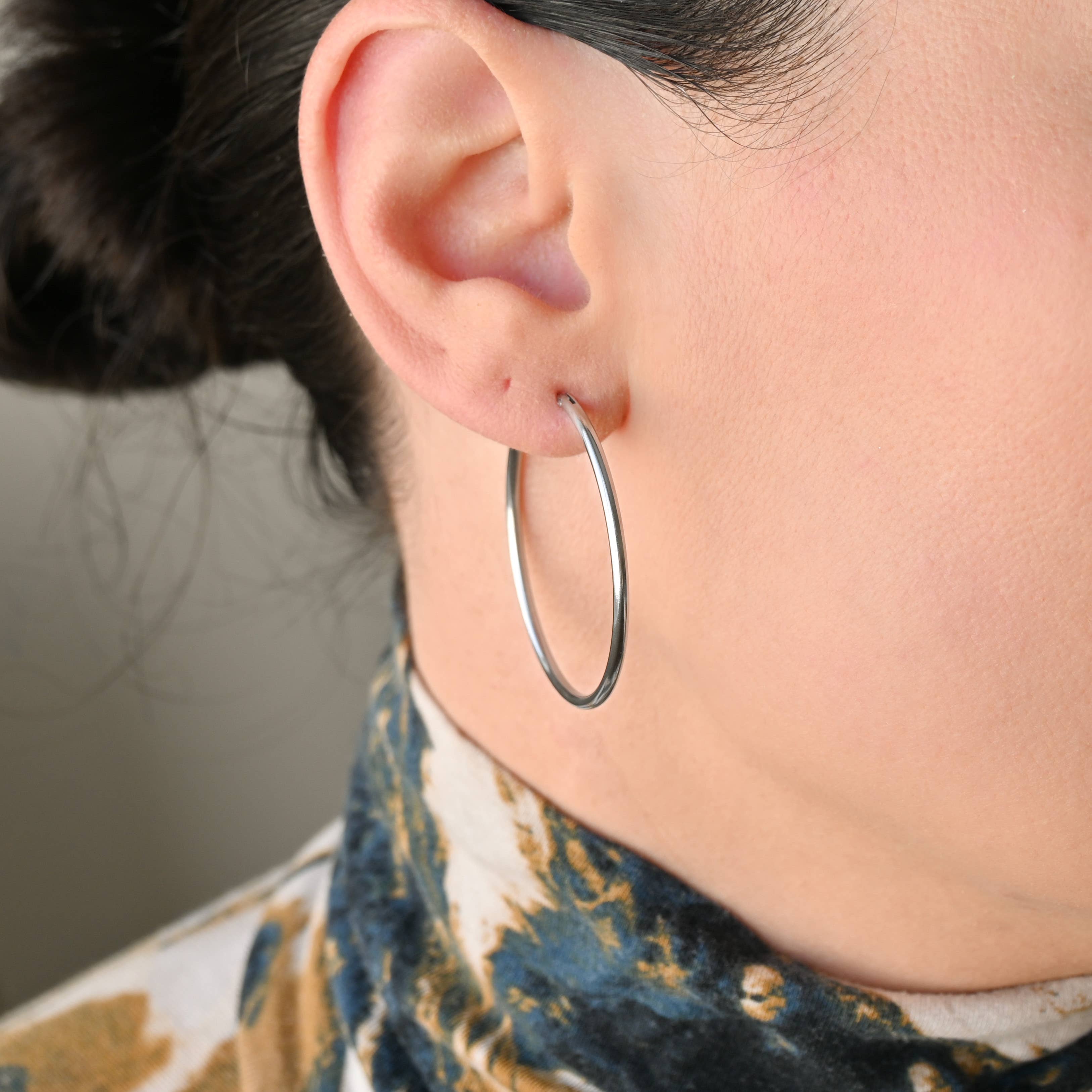 Endless Hoop Earrings - Infinity Hoops - Continuous Hoops
