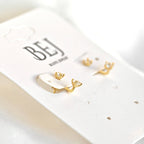 Blueyejewelry - Sterling Silver Front Back Circle Ear Jacket - CZ Earrings