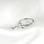 Blueyejewlry - Sterling Silver Front Back Circle Ear Jacket - CZ Earrings