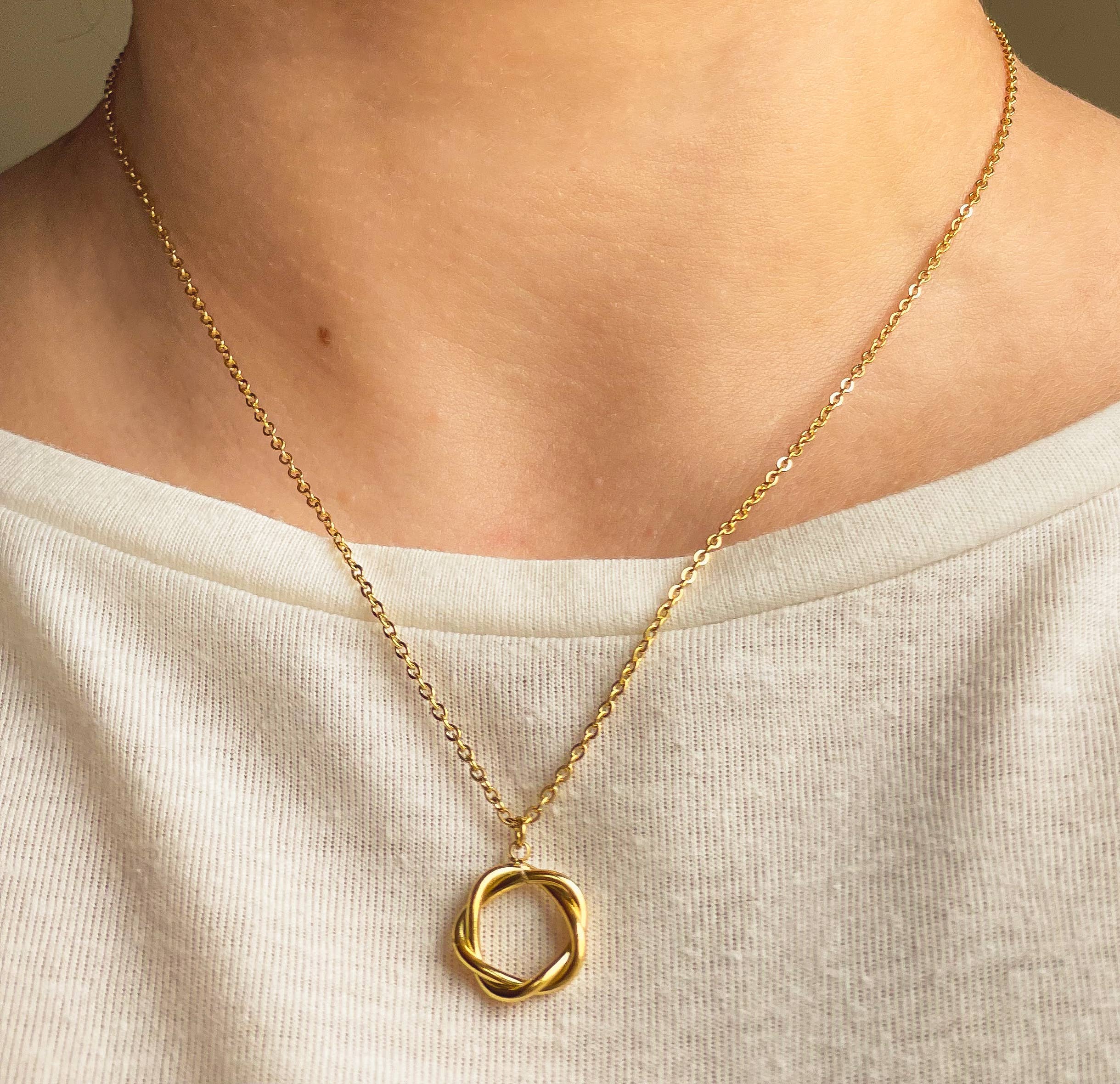 Twisted Circle Necklace