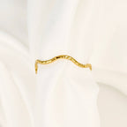 Textured Wavy Cuff Ring