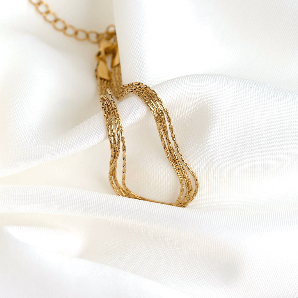 Layered Chain Bracelet - Shimmering 4-layered Bracelet