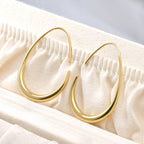 Blueyejewelry  - Stainless Steel Pear Hoop Earrings