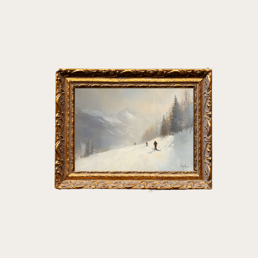 Swiss Alps | French Brass Gold Mould Framed Art