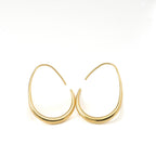Blueyejewelry  - Stainless Steel Pear Hoop Earrings