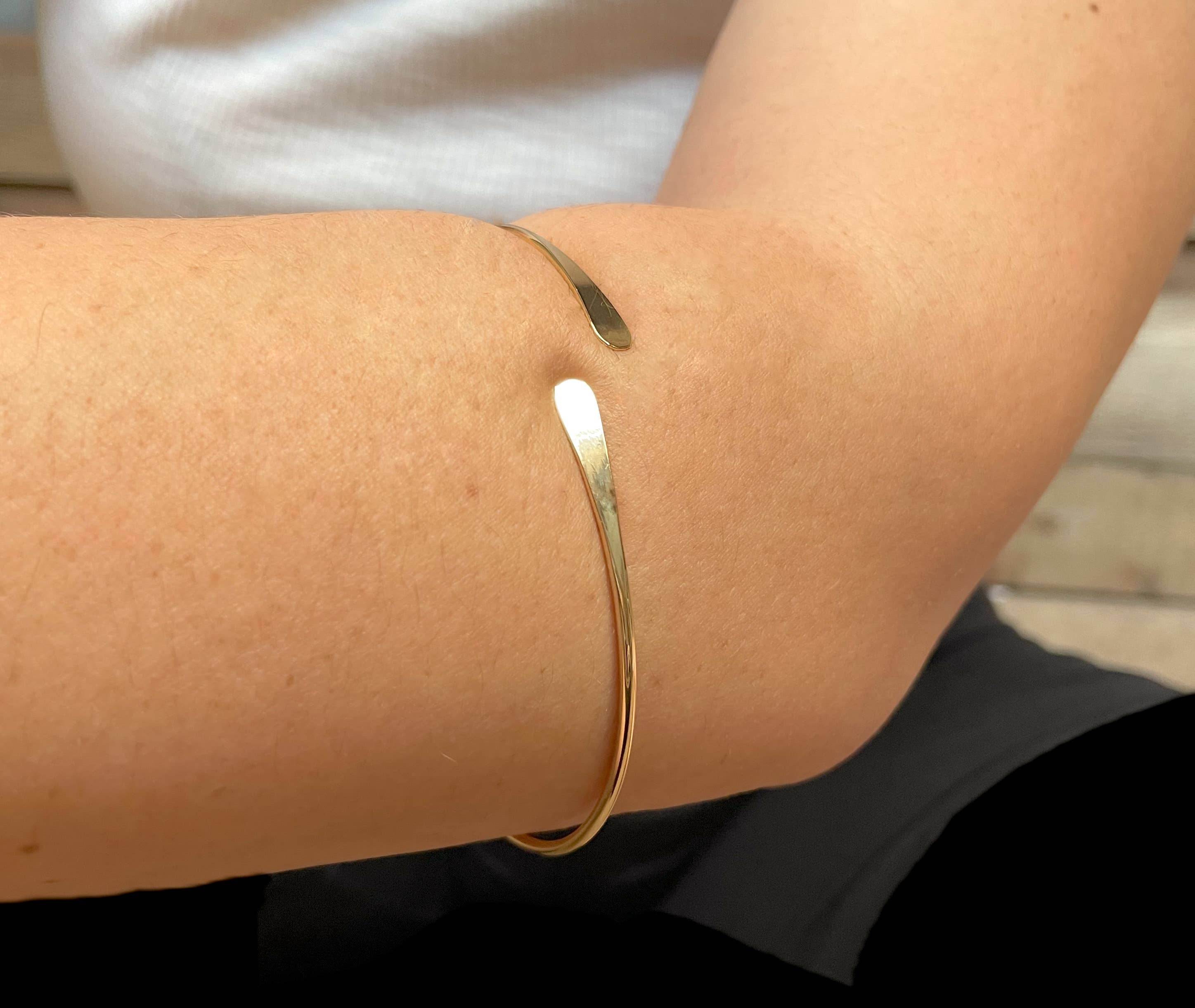 Gold Forearm Cuff - Open Arm Band - Upper Arm Cuff