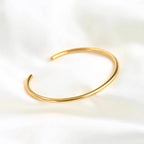 Blueyejewlery - Slim Cuff Bracelets - Waterproof Gold Open Bangle -Claw Cuff