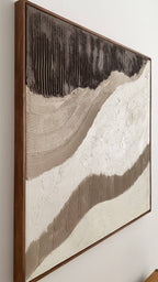 Abstract Framed Plastered Canvas