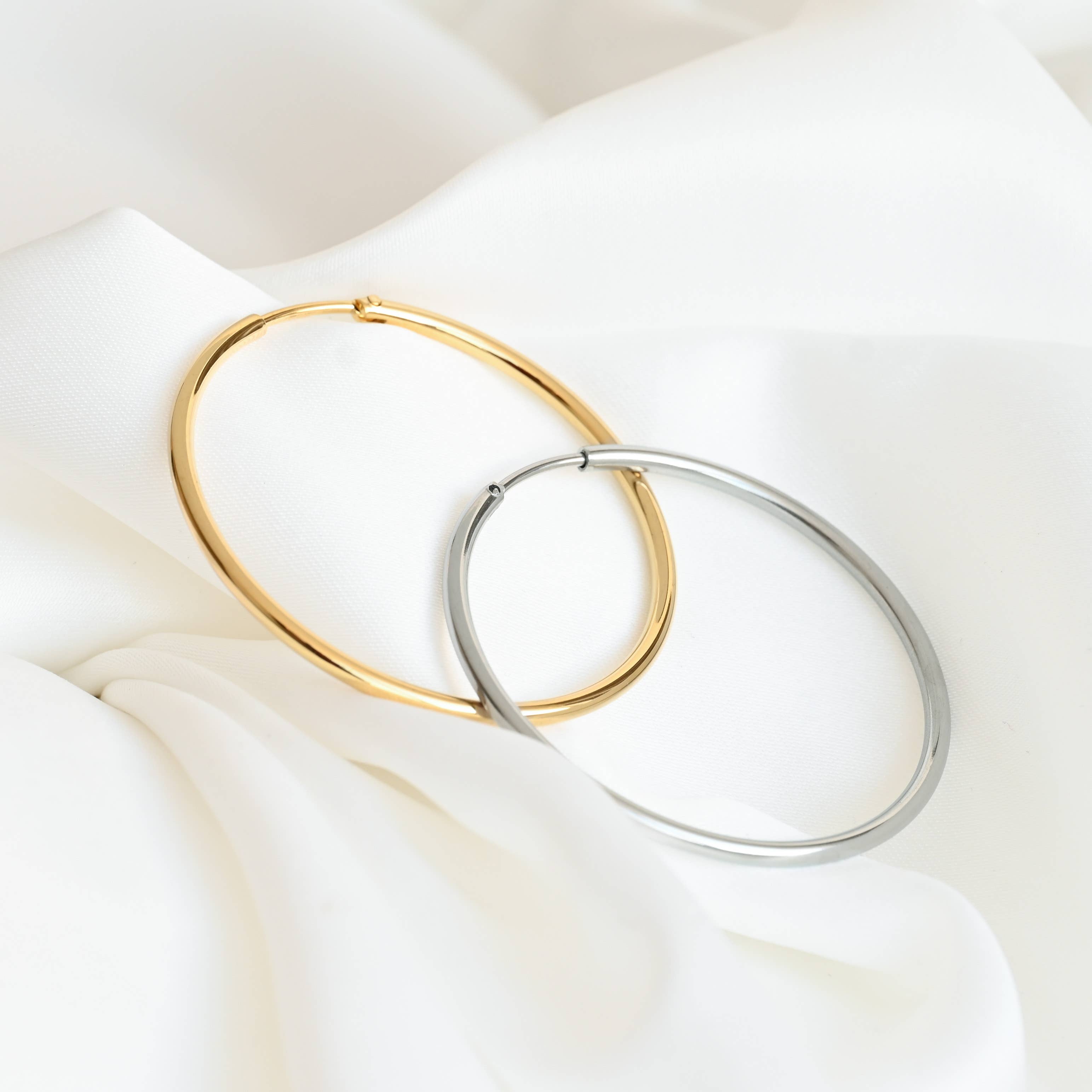 Endless Hoop Earrings - Infinity Hoops - Continuous Hoops
