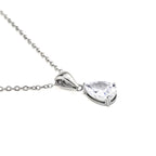 Blueyejewelry - Pear CZ Necklace - Tear Drop Diamond Birthstone Pendant