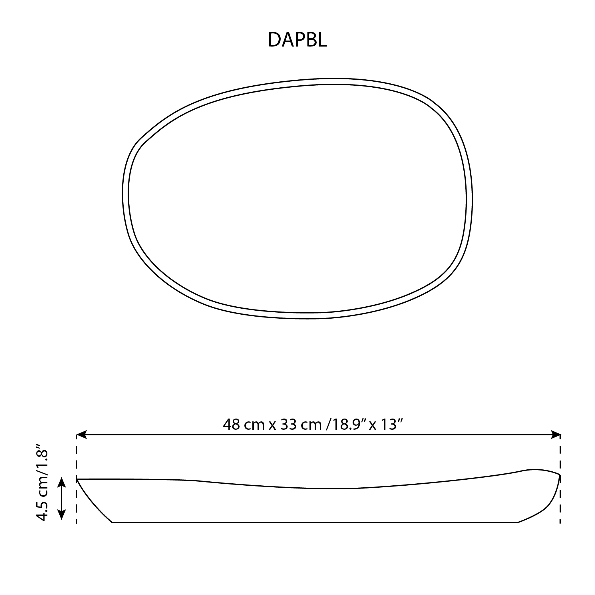 Stoneware Long Serving Platter  | Dadasi