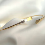 Gold Forearm Cuff - Open Arm Band - Upper Arm Cuff