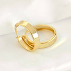 Wide Polished Hoops - Solid 925  Hoop Earrings
