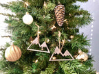 Rustic Metal Mountain Christmas Ornament
