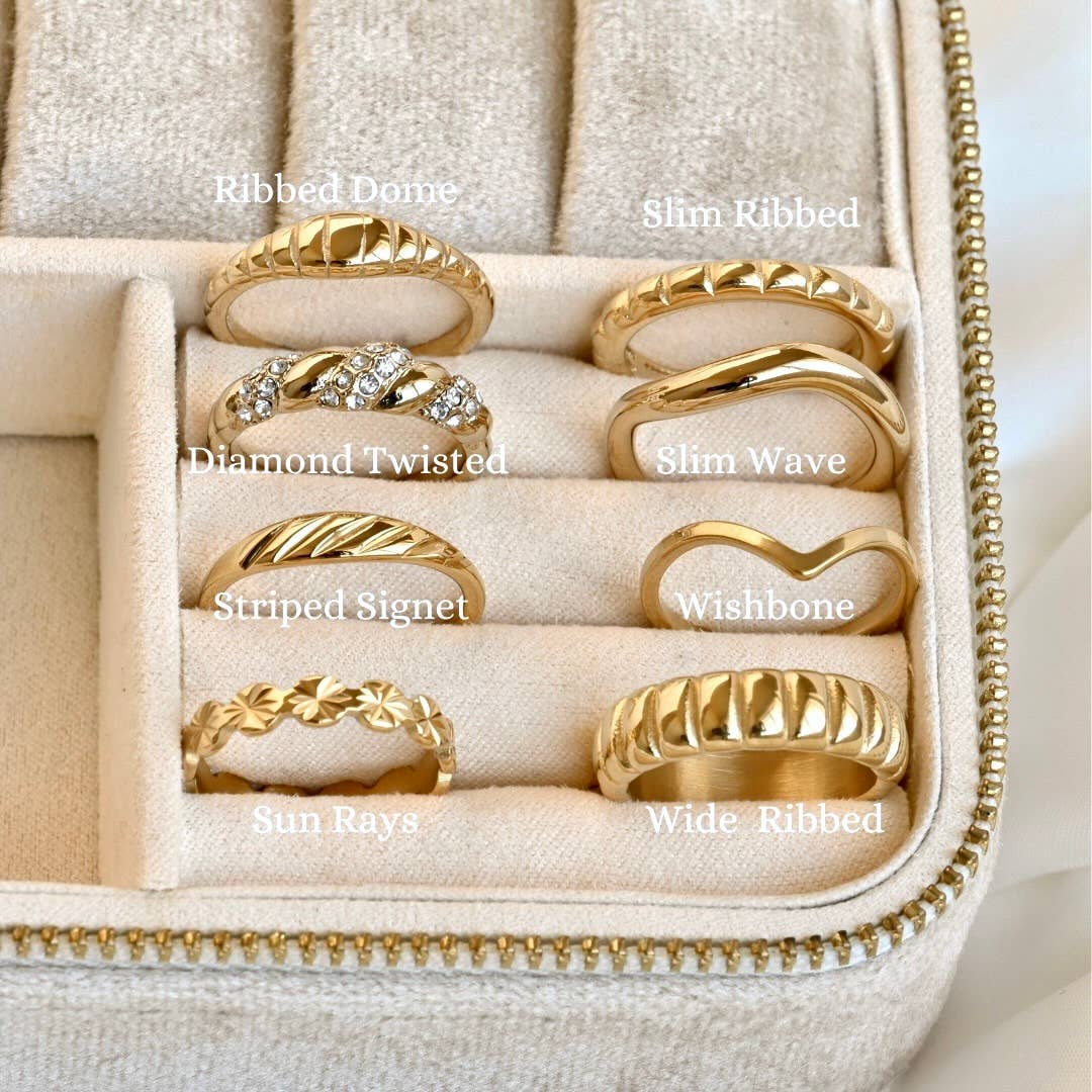 Wishbone Stacker Ring - Dainty V Ring - Peak Chevron Ring