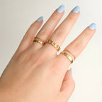 Dainty Gold Rings - Waterproof 18k Gold Stackable Rings