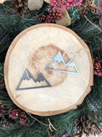 Rustic Metal Mountain Christmas Ornament