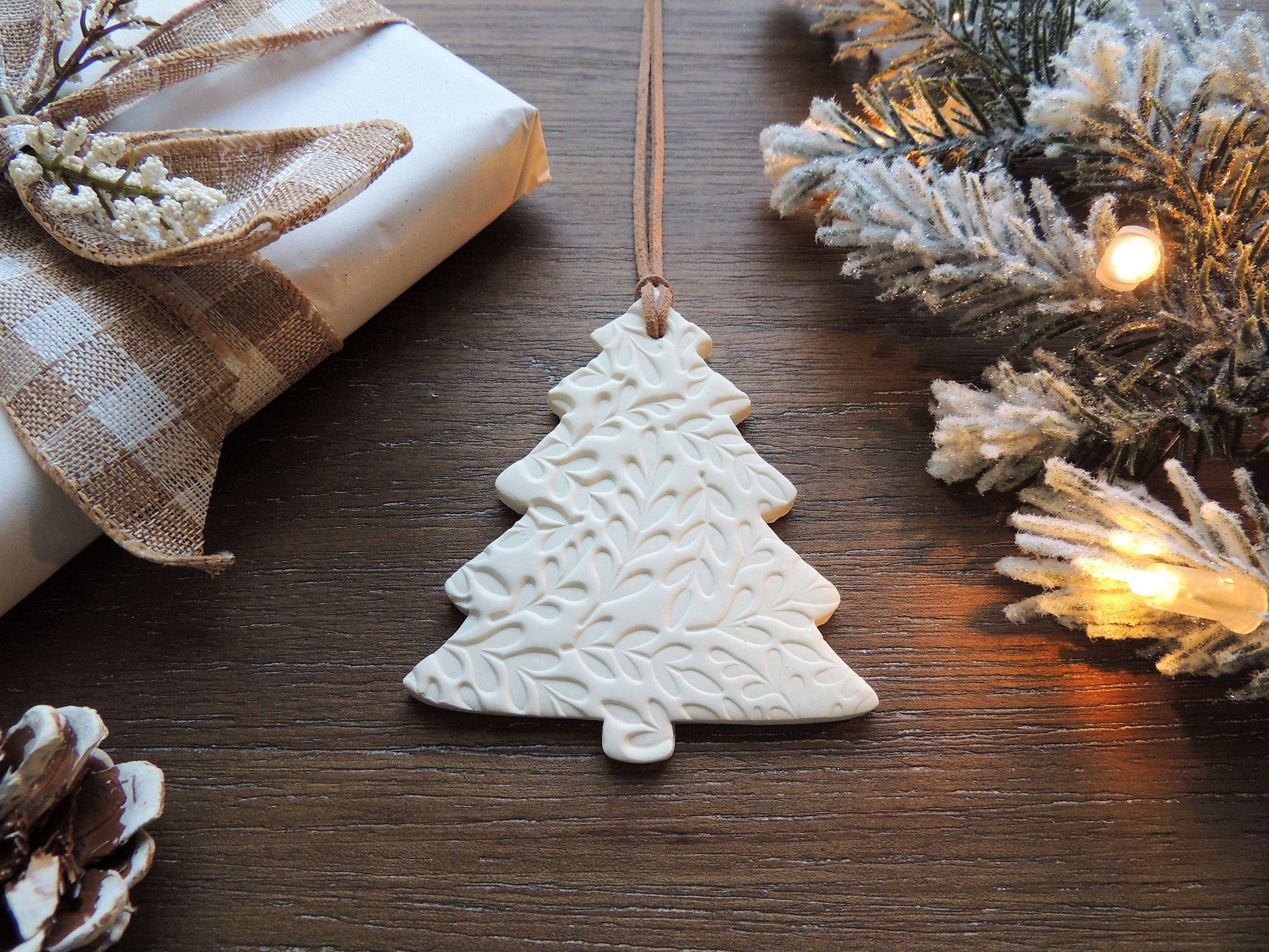 Scandinavian Christmas Ornament - Leafy Tree Tan or Brown Twine*