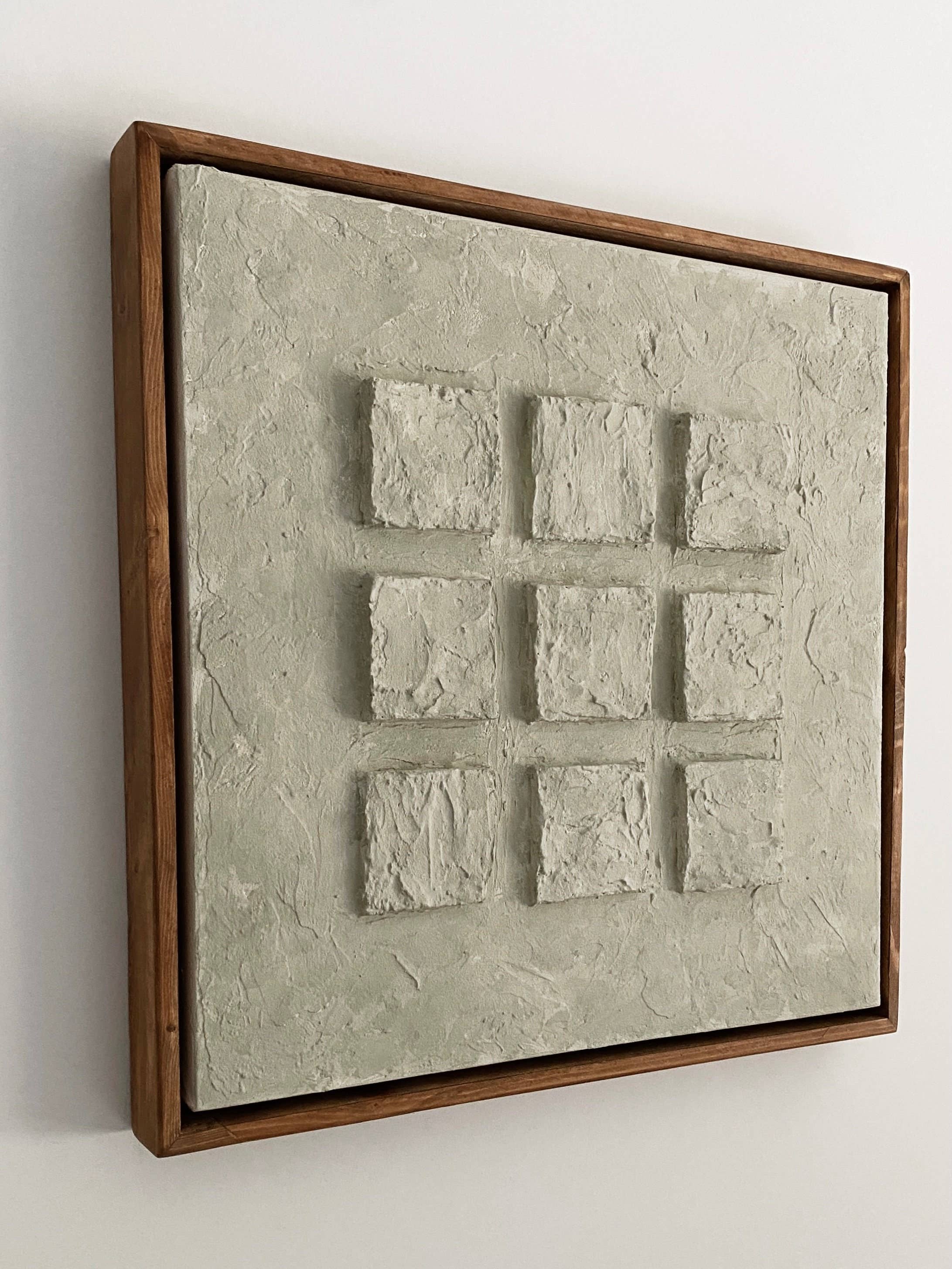 Textured plaster canvas with frame ( has to be pre-ordered )