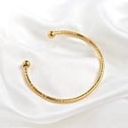 Blueyejewlery - Slim Cuff Bracelets - Waterproof Gold Open Bangle -Claw Cuff