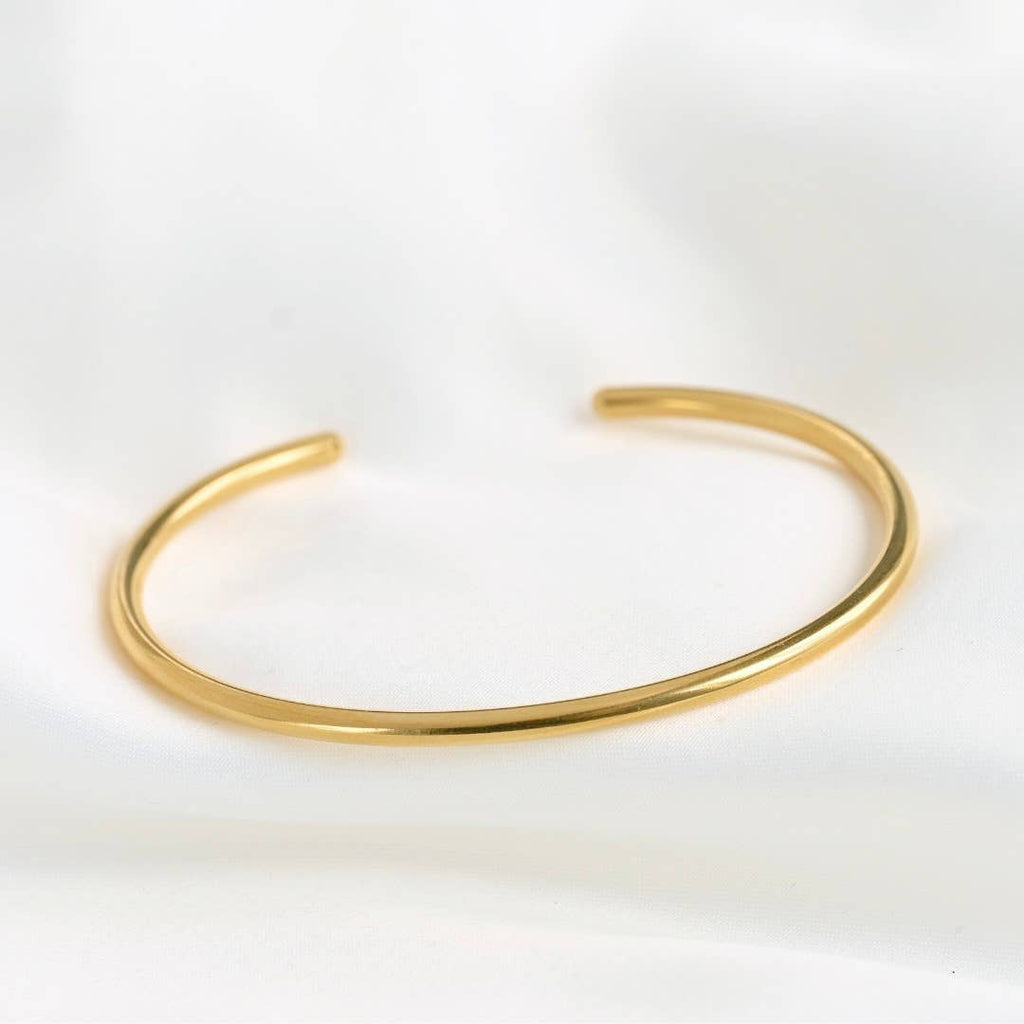 Slim Claw Bracelet - Thin Cuff Bracelet - Plain Open Bangle