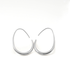 Blueyejewelry  - Stainless Steel Pear Hoop Earrings