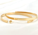 Lightweight Oversized Hoops - 55 mm Large Flat Hoop Earrings
