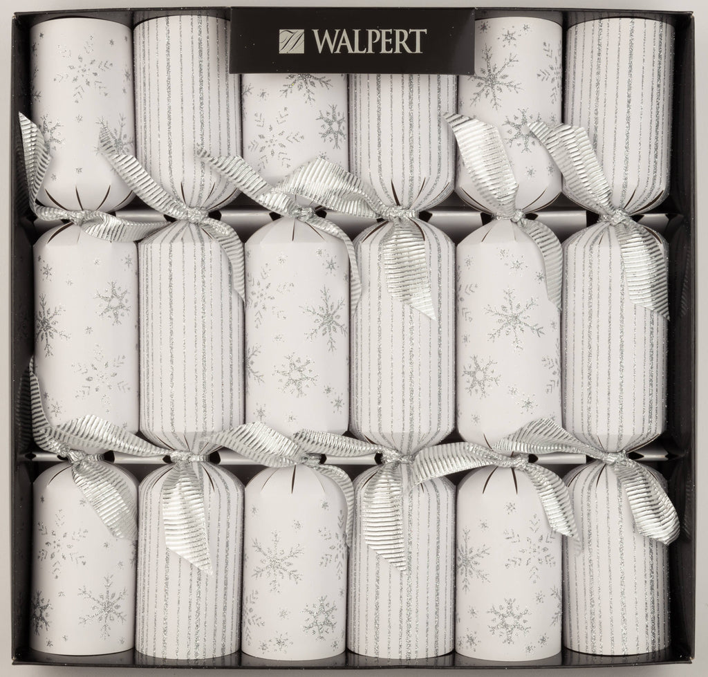 White Snowflakes & Stripes