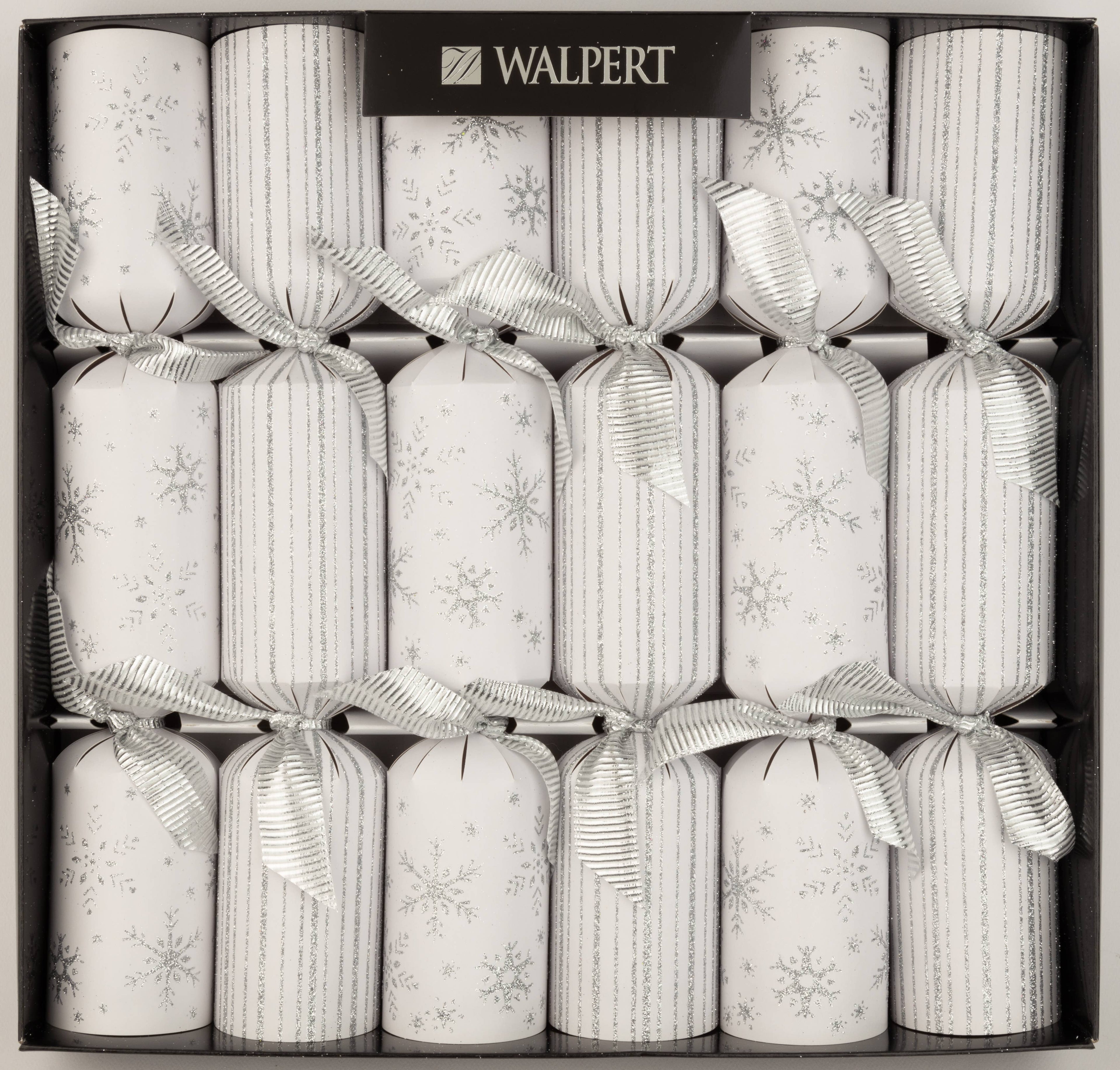 White Snowflakes & Stripes