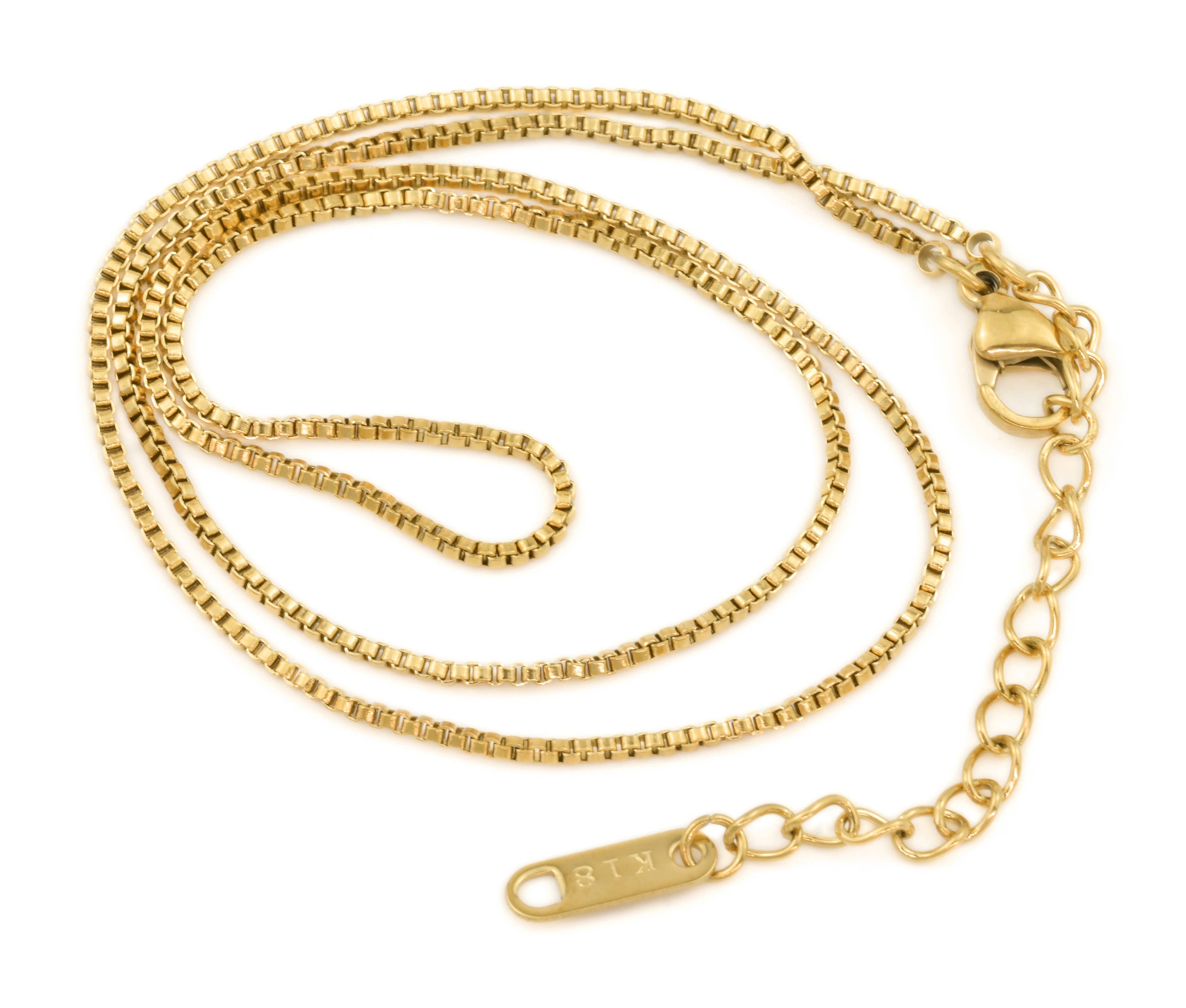 Box Chain Necklace - Dainty Box Necklace - Delicate Chain