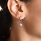 Blueyejewelry - Diamond Teardrop Hoop Earrings