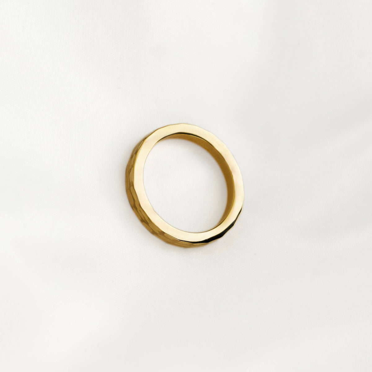 Blueyejewelry - Etched Lines Angular Gold Ring - Stainless Steel Gold Ring
