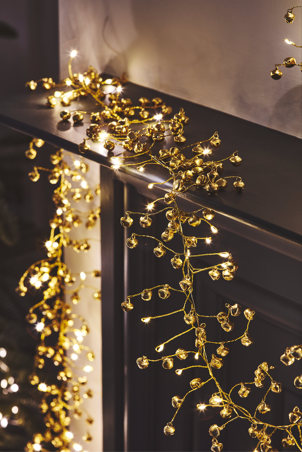 Golden Bells String Lights - Cheery Christmas Decoration