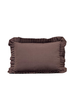 Luxe B Co- Ruffle Lumbar Pillow Cover Brown